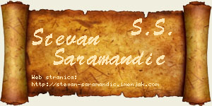 Stevan Saramandić vizit kartica